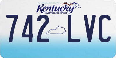 KY license plate 742LVC