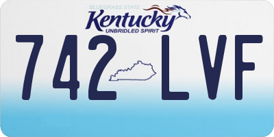 KY license plate 742LVF