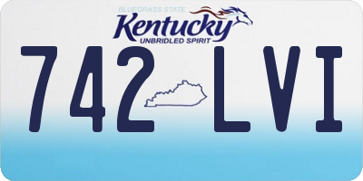 KY license plate 742LVI