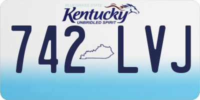 KY license plate 742LVJ