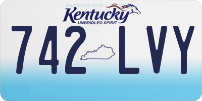 KY license plate 742LVY