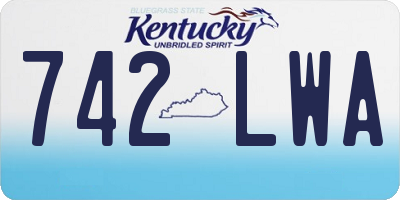 KY license plate 742LWA