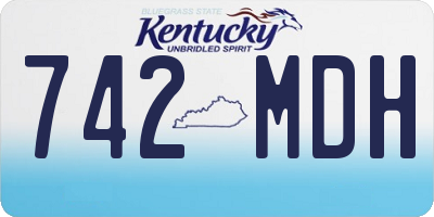 KY license plate 742MDH