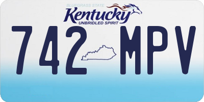 KY license plate 742MPV