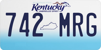 KY license plate 742MRG