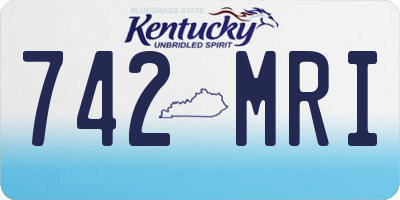 KY license plate 742MRI