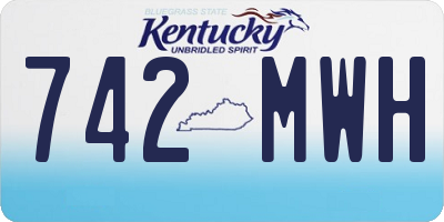 KY license plate 742MWH