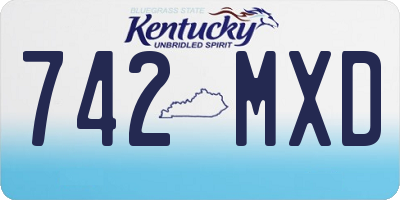 KY license plate 742MXD