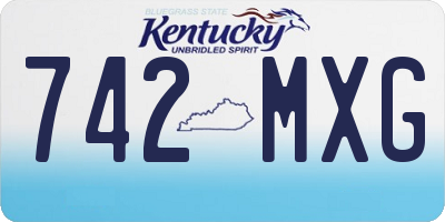 KY license plate 742MXG