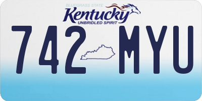 KY license plate 742MYU