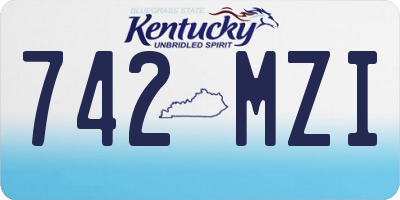 KY license plate 742MZI