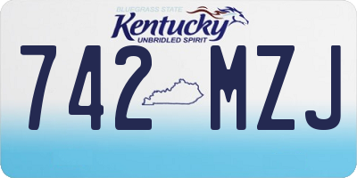 KY license plate 742MZJ