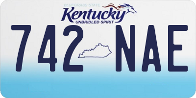 KY license plate 742NAE