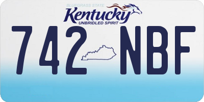 KY license plate 742NBF