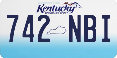 KY license plate 742NBI