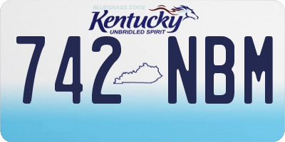 KY license plate 742NBM