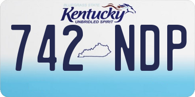 KY license plate 742NDP