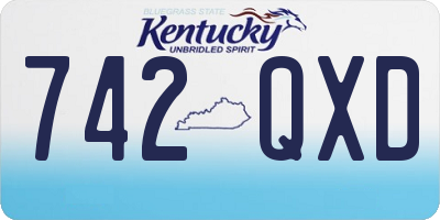 KY license plate 742QXD