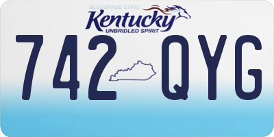 KY license plate 742QYG