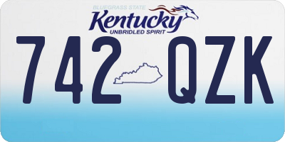 KY license plate 742QZK