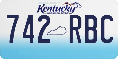 KY license plate 742RBC
