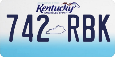 KY license plate 742RBK