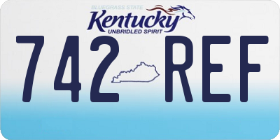 KY license plate 742REF