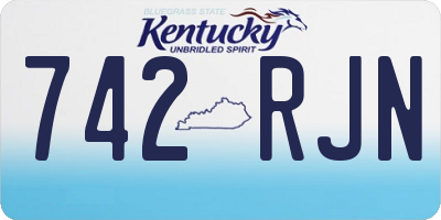 KY license plate 742RJN