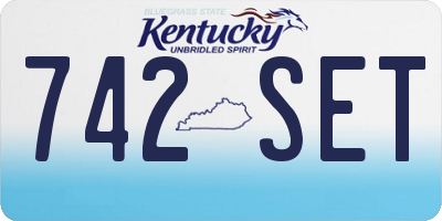 KY license plate 742SET