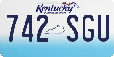 KY license plate 742SGU