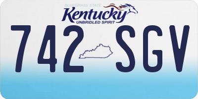 KY license plate 742SGV