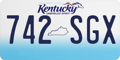 KY license plate 742SGX
