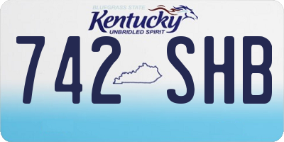 KY license plate 742SHB