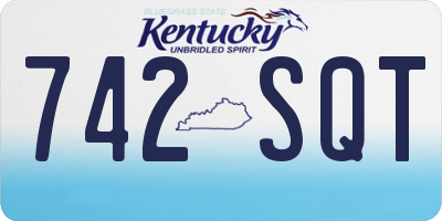 KY license plate 742SQT