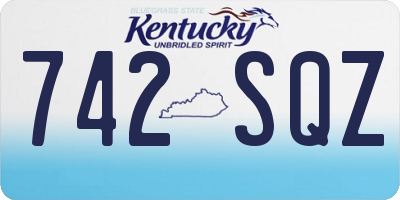 KY license plate 742SQZ