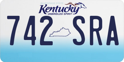 KY license plate 742SRA