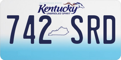 KY license plate 742SRD