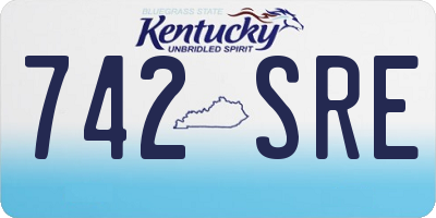 KY license plate 742SRE