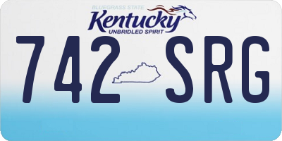 KY license plate 742SRG