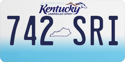 KY license plate 742SRI
