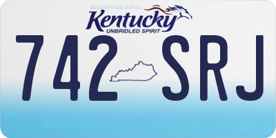 KY license plate 742SRJ
