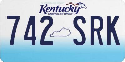 KY license plate 742SRK