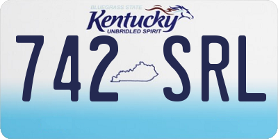 KY license plate 742SRL