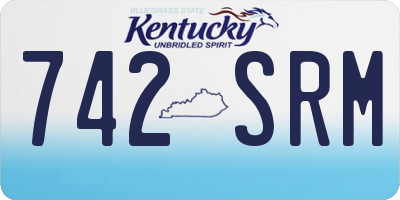 KY license plate 742SRM