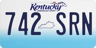 KY license plate 742SRN