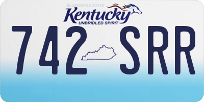 KY license plate 742SRR