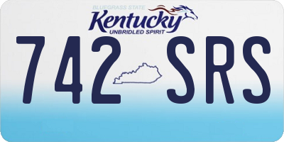 KY license plate 742SRS