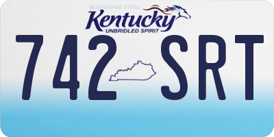 KY license plate 742SRT