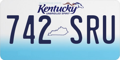 KY license plate 742SRU