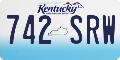 KY license plate 742SRW